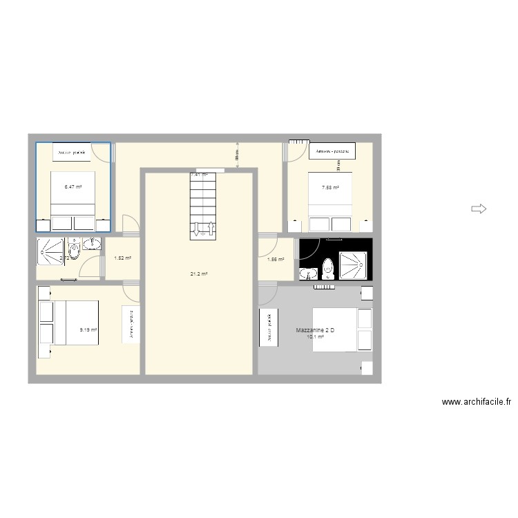 La loft chambres Vicdessos Gilbert 2019. Plan de 0 pièce et 0 m2