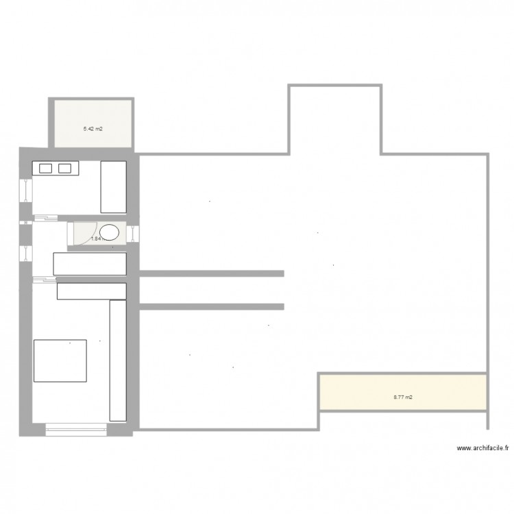 CREATION Projet Interieur Etage choix 2 BIS BIS. Plan de 0 pièce et 0 m2