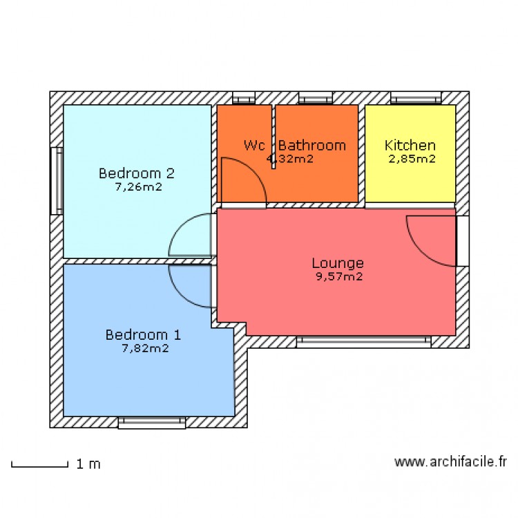 Maison T3 42m² environ. Plan de 0 pièce et 0 m2