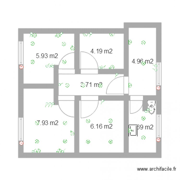  1er étage maison arcueil 2. Plan de 0 pièce et 0 m2