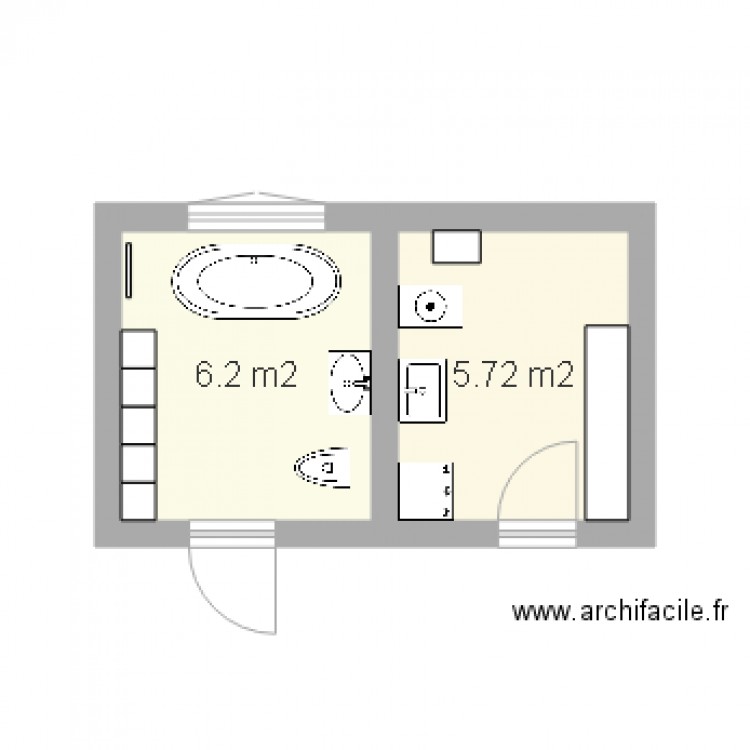 Plans Travaux Buanderie Salle de bains. Plan de 0 pièce et 0 m2