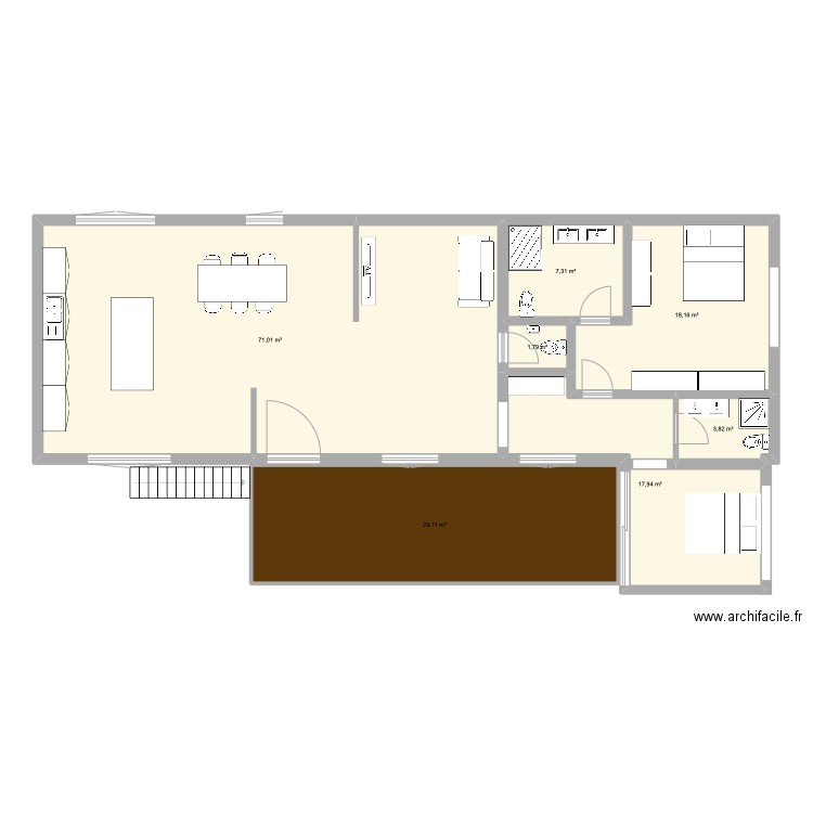 Appartement Soignies4. Plan de 7 pièces et 149 m2