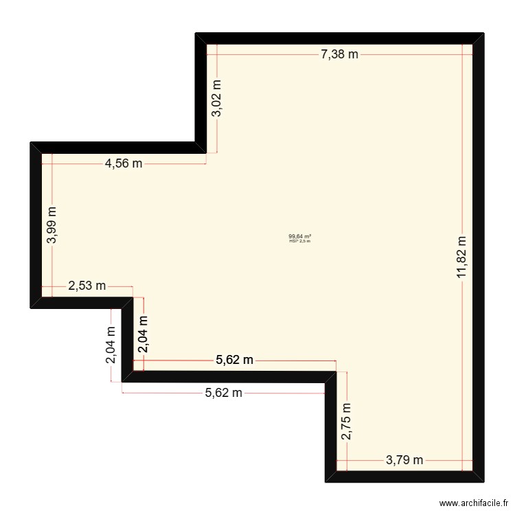plan double L4. Plan de 1 pièce et 100 m2