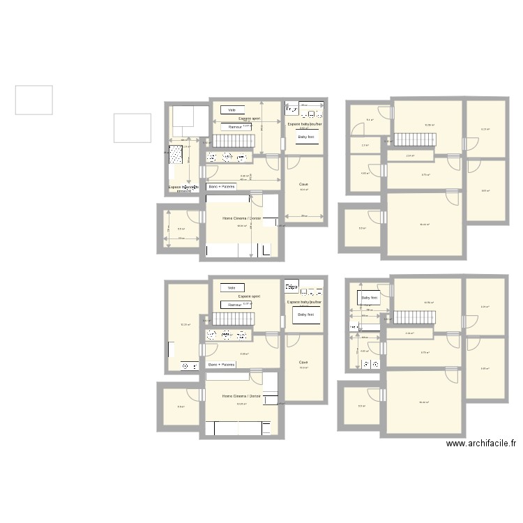 Chalet Chamonix SousSolv3 chambre. Plan de 0 pièce et 0 m2