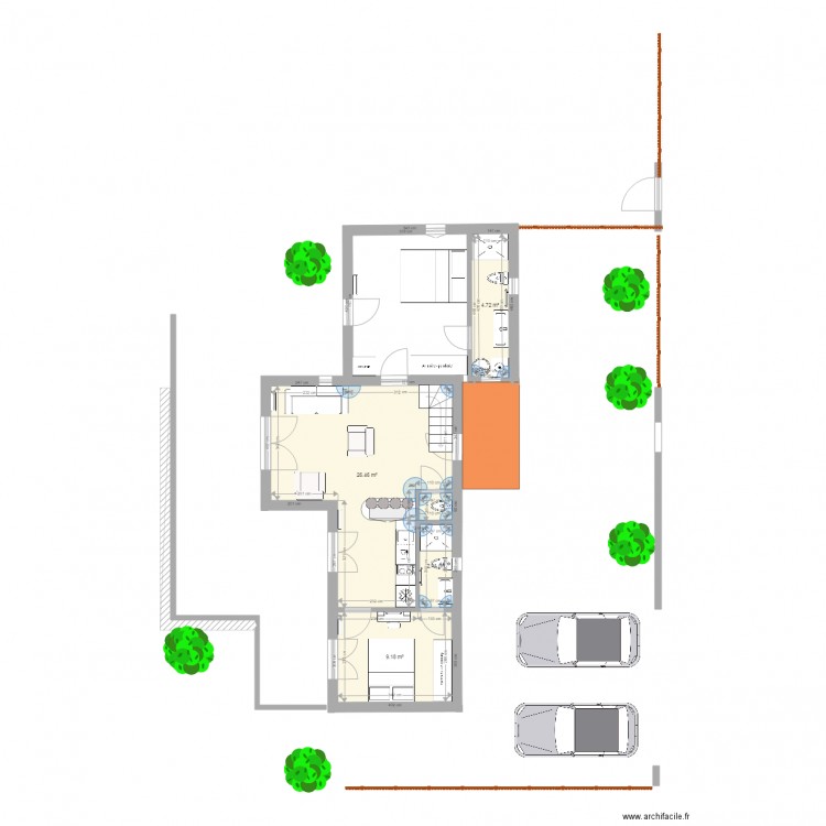 Plan petite maison Noirmoutier SANS MEUBLES. Plan de 0 pièce et 0 m2