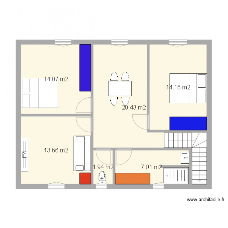 1er etage 1. Plan de 0 pièce et 0 m2