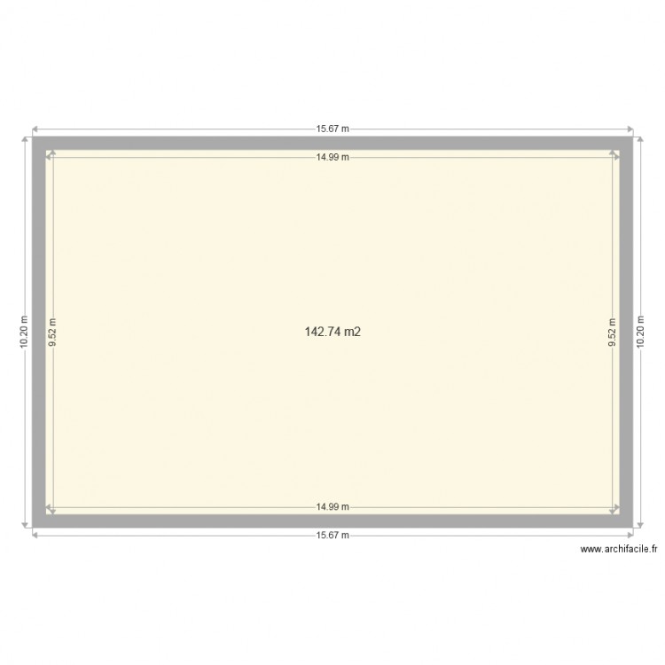 rectangle. Plan de 0 pièce et 0 m2