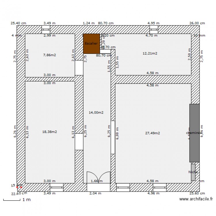 Rdc actuel - 80 m2. Plan de 0 pièce et 0 m2