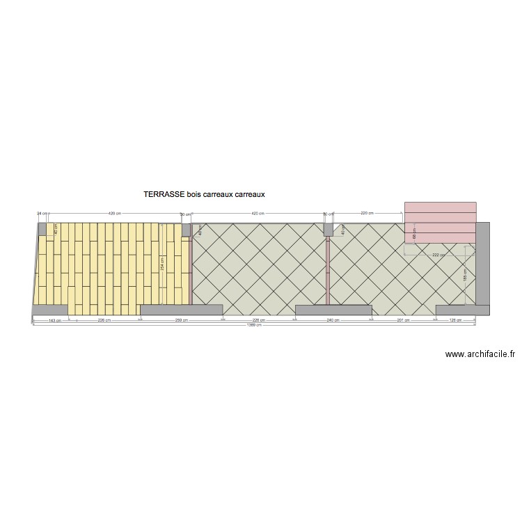 terrasse bois carreaux carreaux. Plan de 0 pièce et 0 m2