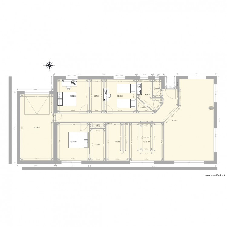 Plan maison V2. Plan de 0 pièce et 0 m2