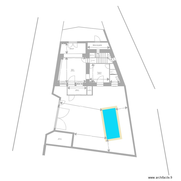Plan de masse Catheland. Plan de 17 pièces et 50 m2