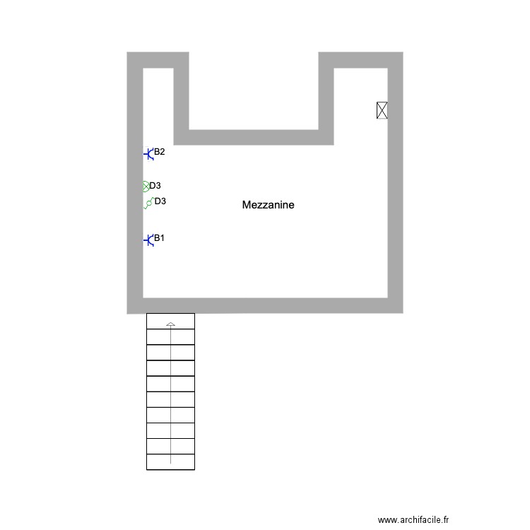 Hennuyeres 2eme mezzanine. Plan de 0 pièce et 0 m2