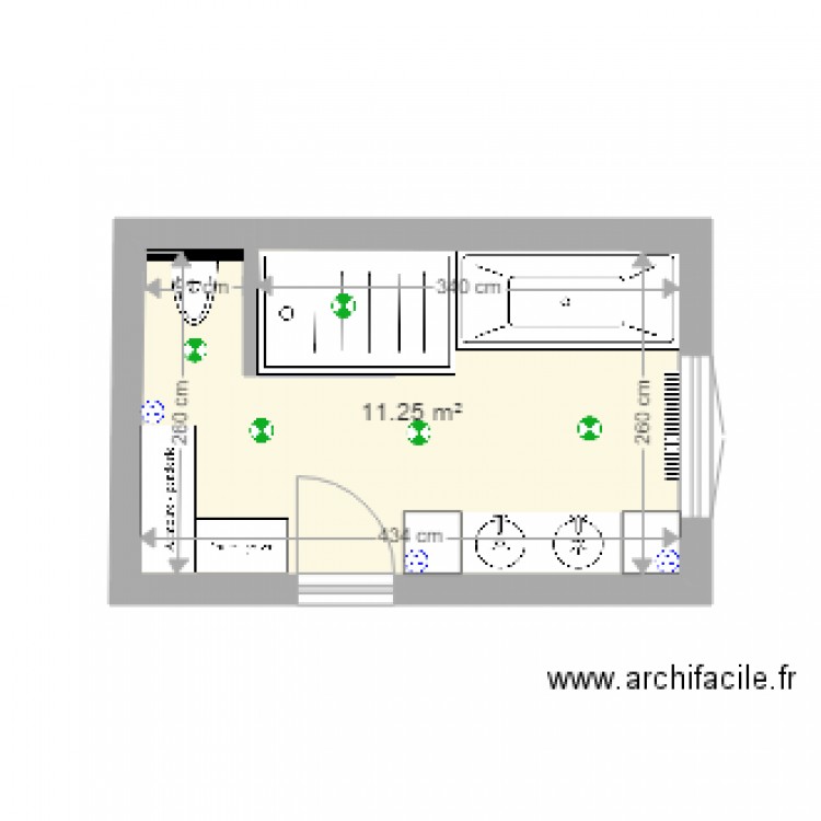 Salle de bain St Thibault 3. Plan de 0 pièce et 0 m2