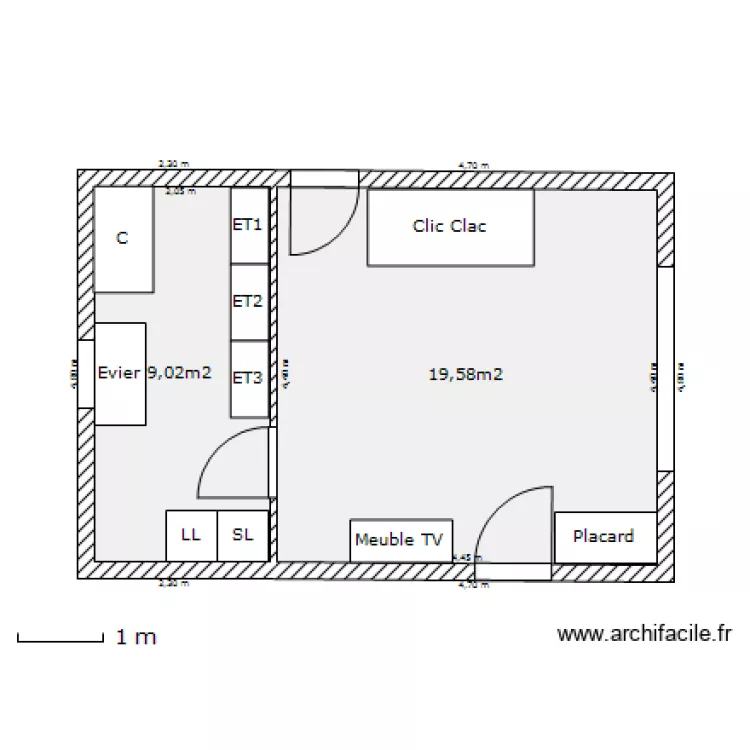 garage. Plan de garage. Plan de