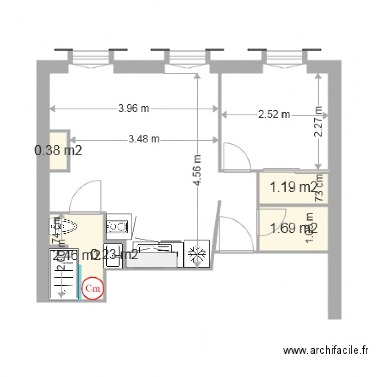 Yannick 2éme étage transformé cotation 3. Plan de 0 pièce et 0 m2