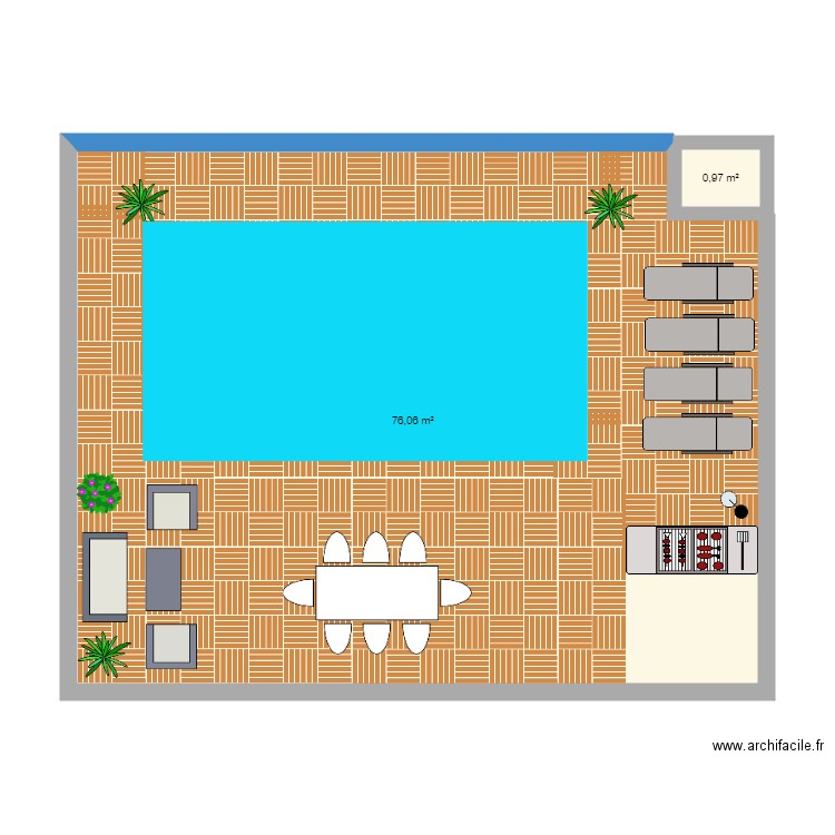 piscine. Plan de 0 pièce et 0 m2