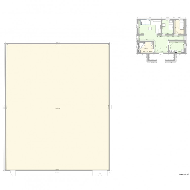 maison h. Plan de 0 pièce et 0 m2