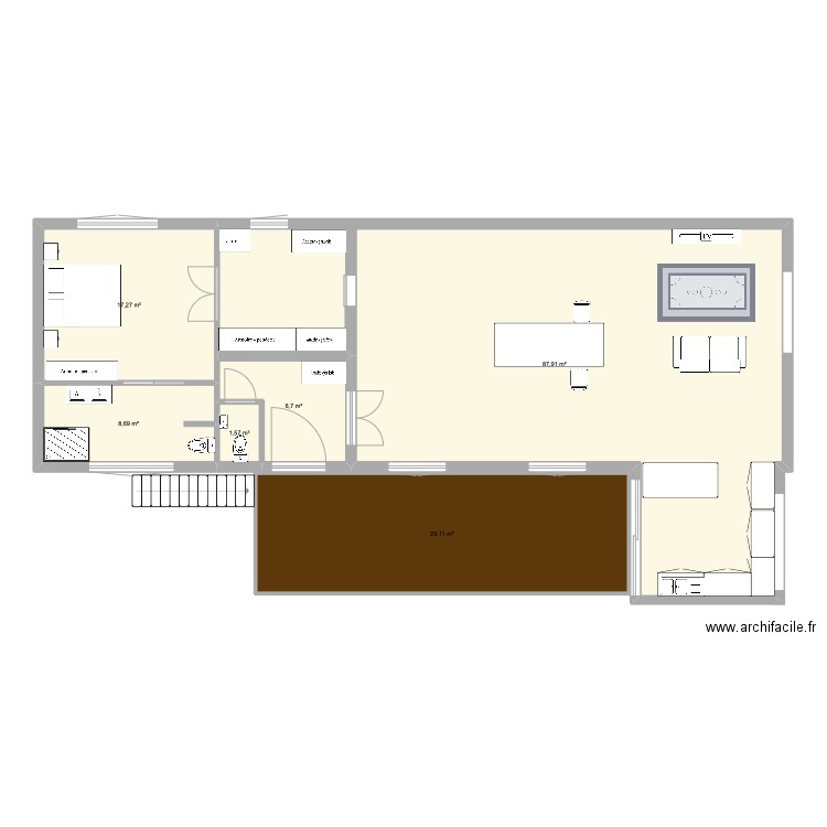 Appartement Soignies. Plan de 6 pièces et 151 m2