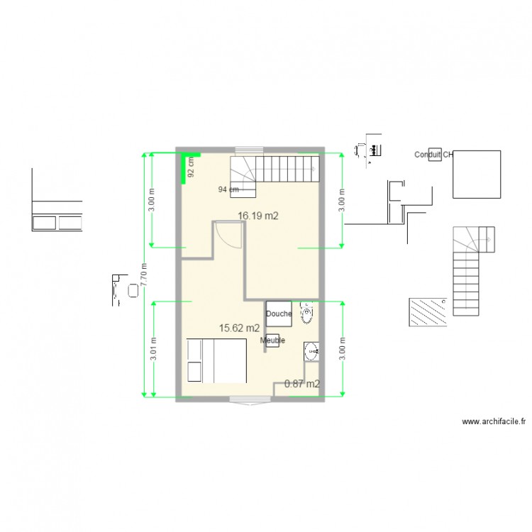 Maison etage futur v3. Plan de 0 pièce et 0 m2