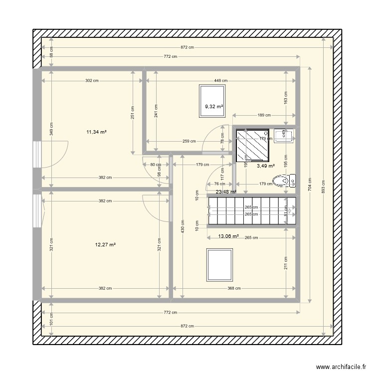RAPHAEL LEDORMEUR. Plan de 6 pièces et 73 m2