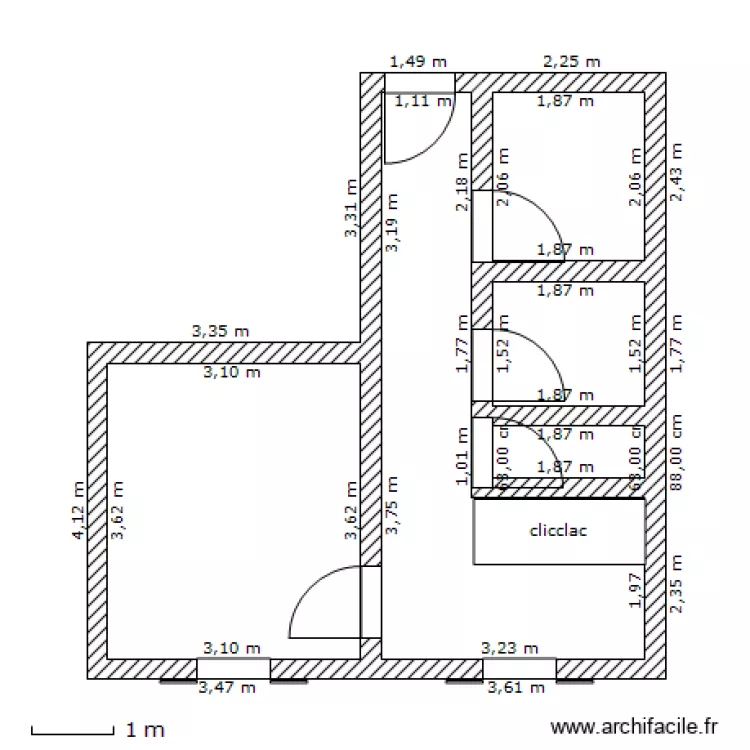 appart. Plan de appart. Plan de