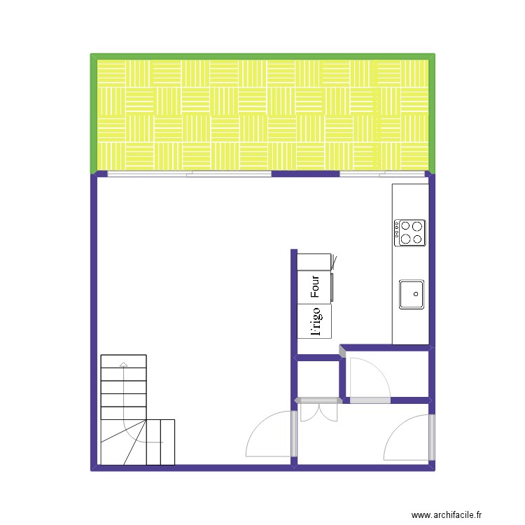appartement-lilas-50. Plan de 5 pièces et 40 m2
