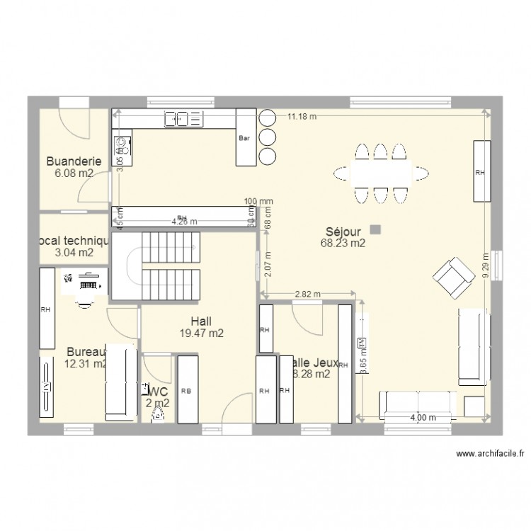 Maison RDC 25 10x14. Plan de 0 pièce et 0 m2