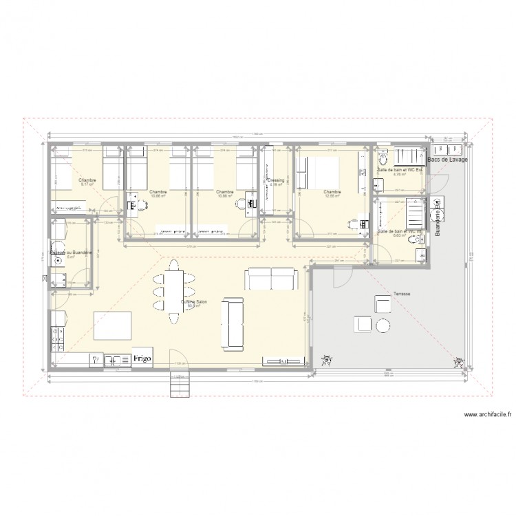Maison F5 Sans Garage. Plan de 0 pièce et 0 m2