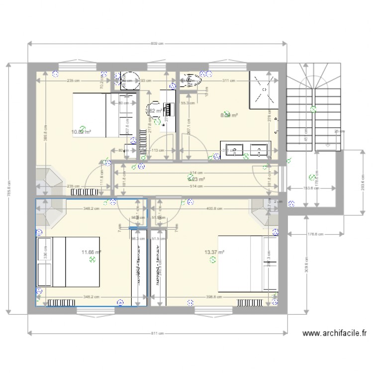 Maison Etage V2. Plan de 0 pièce et 0 m2