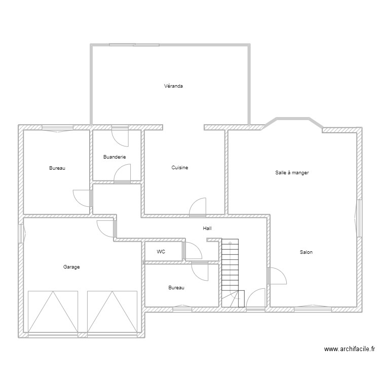Frecourt Rez. Plan de 6 pièces et 123 m2