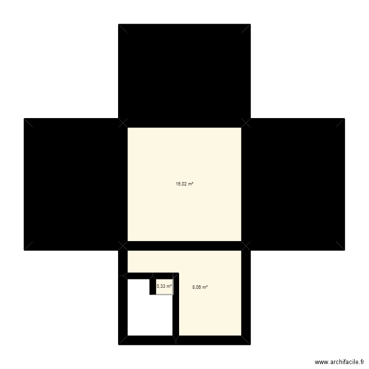Maison pyramide. Plan de 43 pièces et 252 m2
