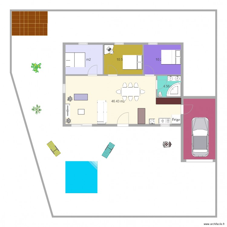 maison 85 m2. Plan de 0 pièce et 0 m2