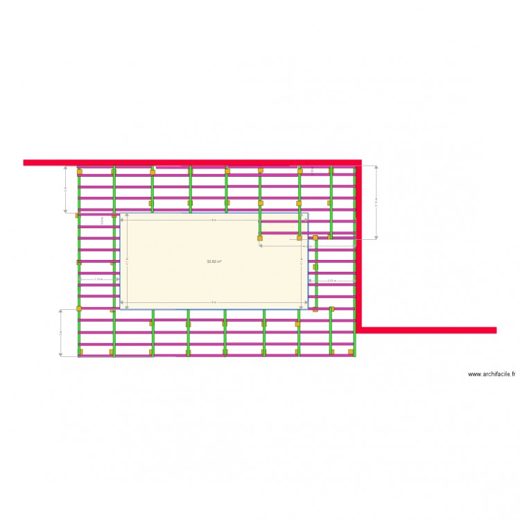 Projet terrasse V2. Plan de 0 pièce et 0 m2