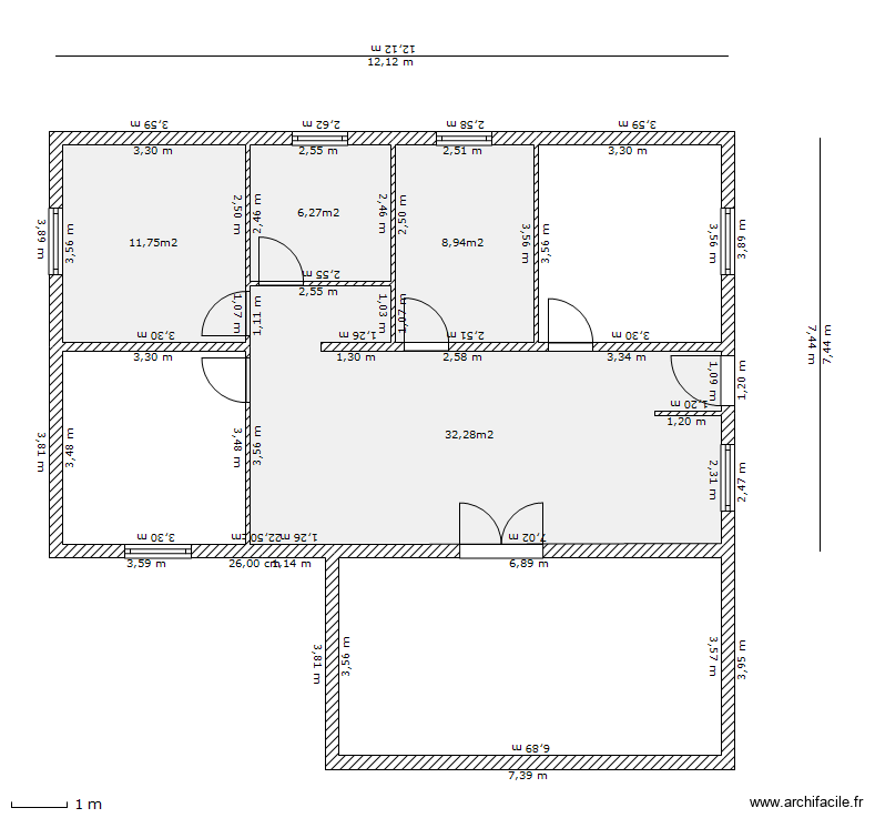 Plan 6. Plan de 4 pièces et 59 m2