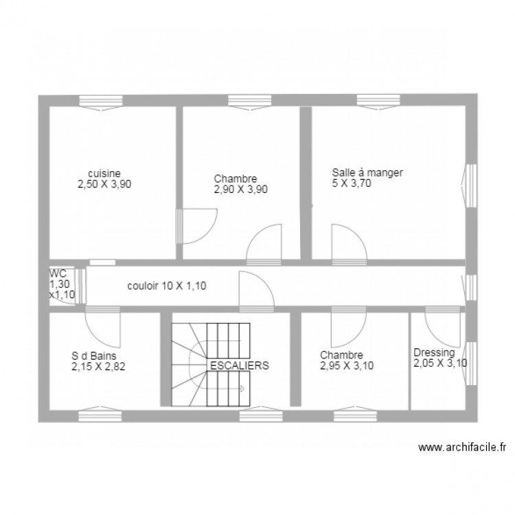 plan appartement 61 m2