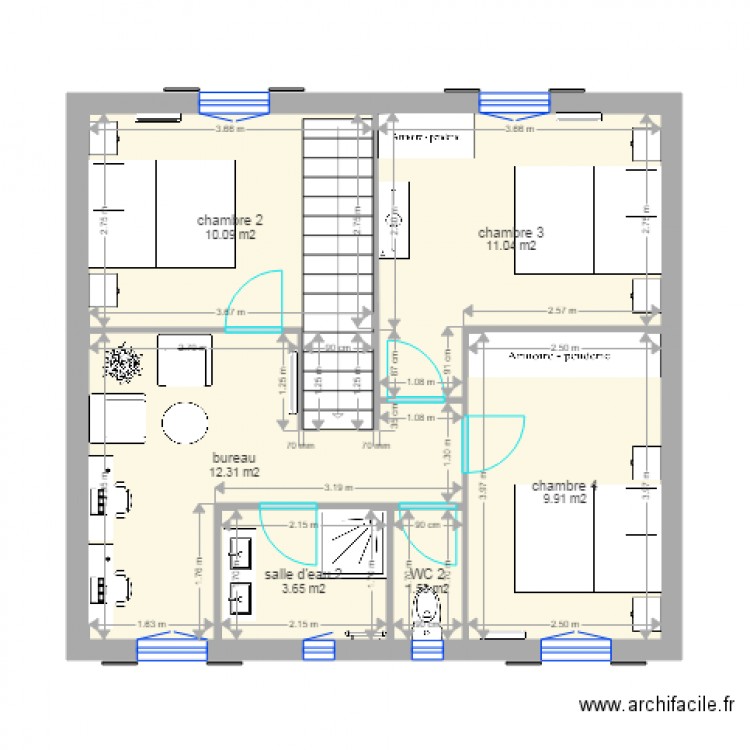 etage hortensias 1. Plan de 0 pièce et 0 m2