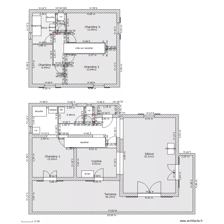 Le Mas des Pins. Plan de Le Mas des Pins. Plan de