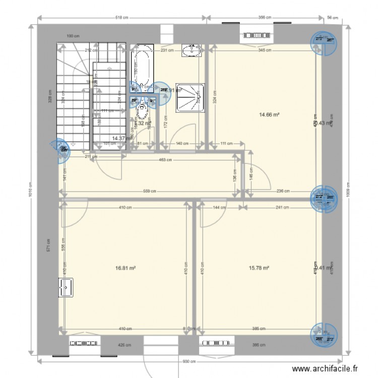 St Rom etage 1. Plan de 0 pièce et 0 m2