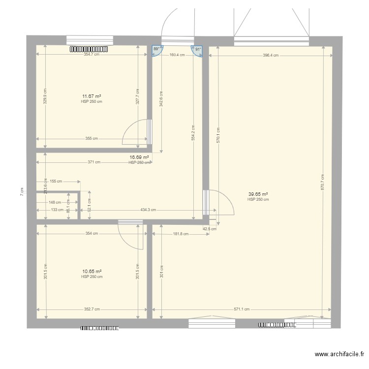 FONCIA LOISEL RDC. Plan de 4 pièces et 79 m2
