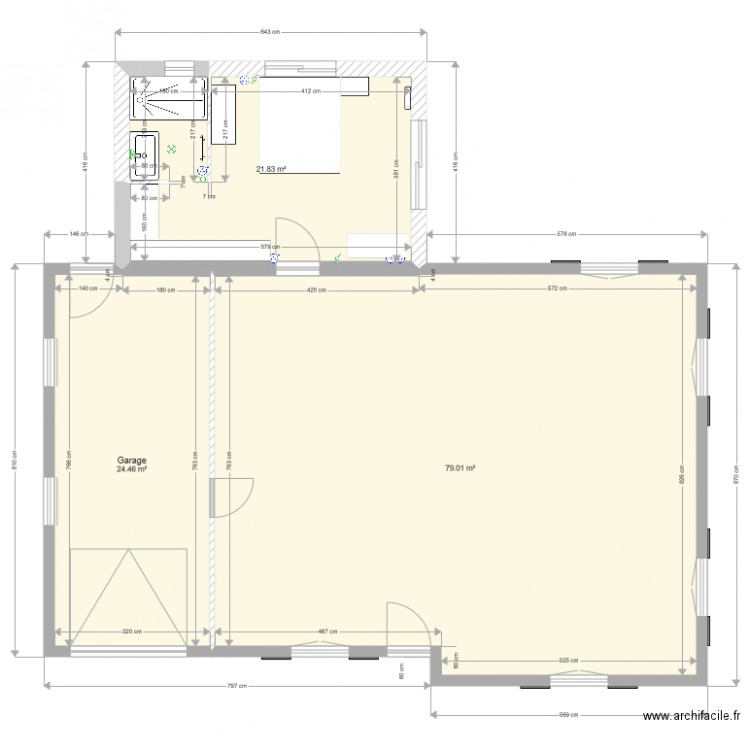 Maison extension modif 06012018. Plan de 0 pièce et 0 m2