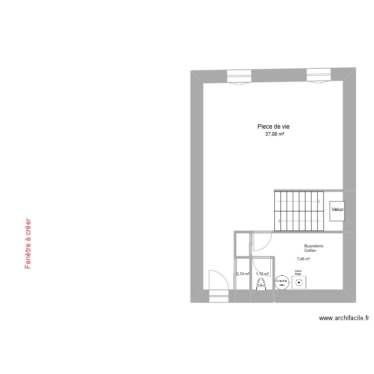 2éme étage Pontrot . Plan de 11 pièces et 146 m2