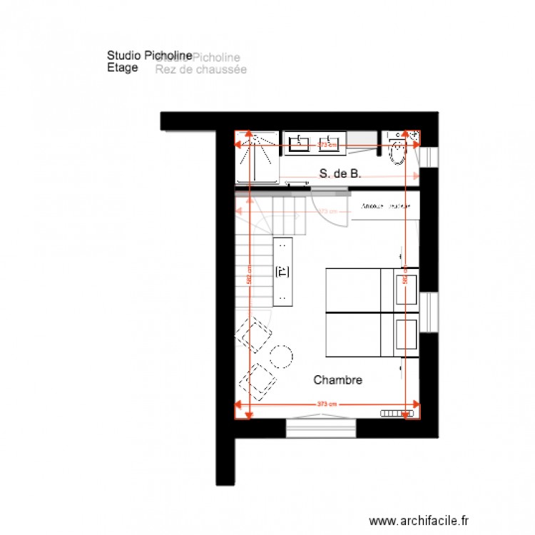 Studio Picholine Etage 1. Plan de 0 pièce et 0 m2