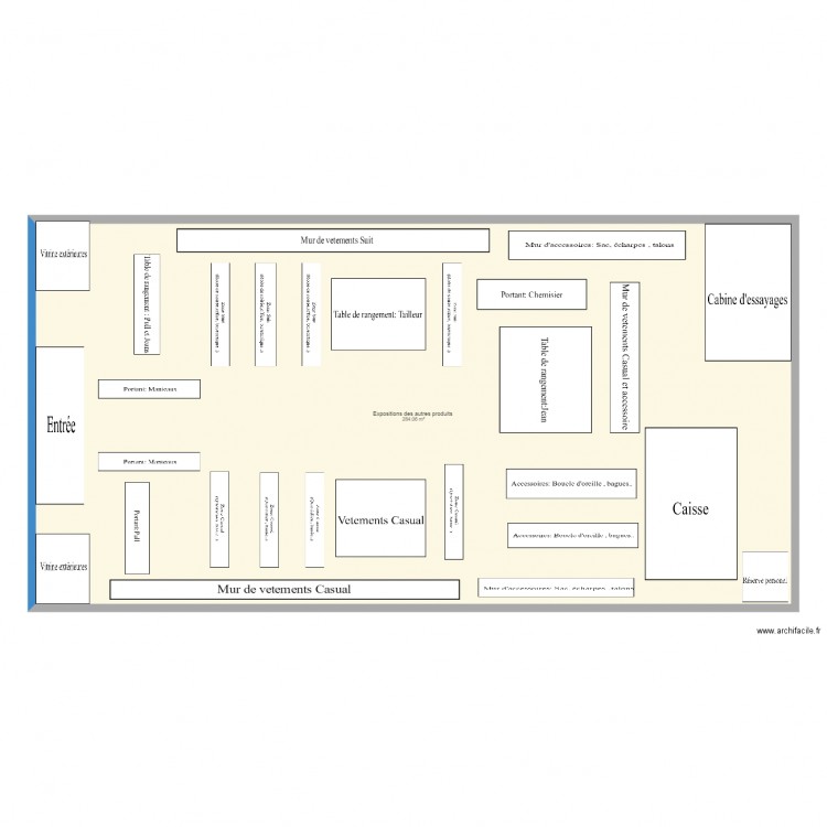 Plan de la surface de vente de la boutique Mango . Plan de 0 pièce et 0 m2