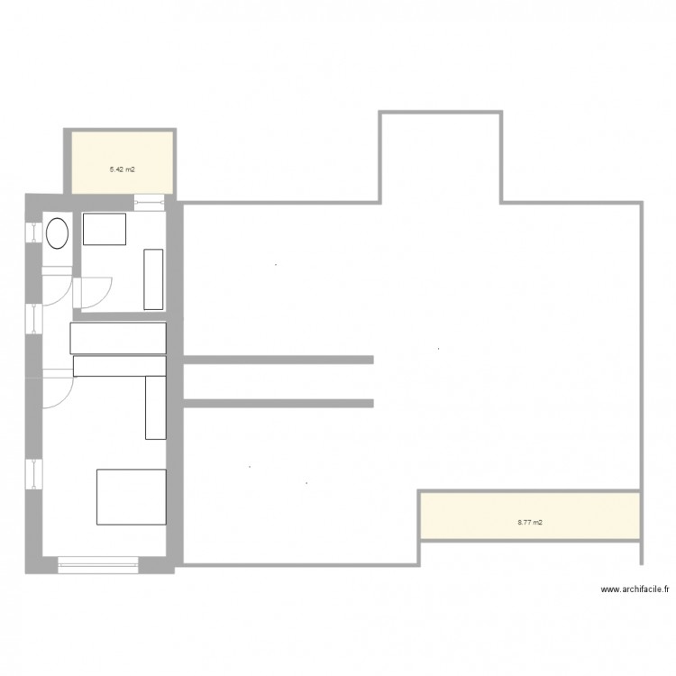 CREATION Projet Interieur Etage choix 2. Plan de 0 pièce et 0 m2