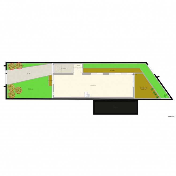 surface sagebien PLU avec garage. Plan de 0 pièce et 0 m2