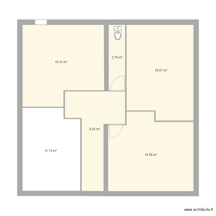 etage chez thibaud et Marine4. Plan de 0 pièce et 0 m2