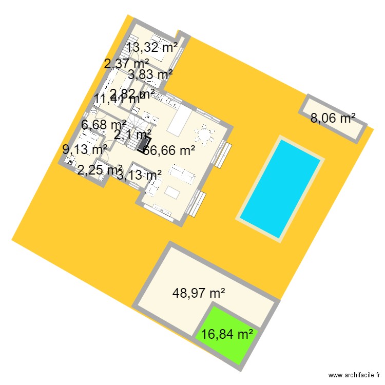 AE135_1. Plan de 14 pièces et 198 m2