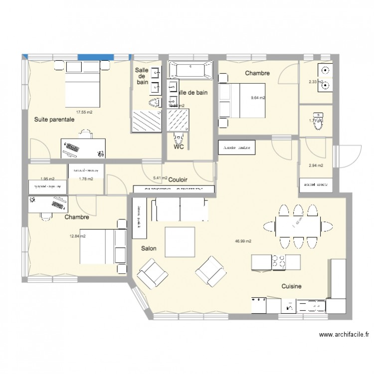 Appartement Cuisine américaine. Plan de 0 pièce et 0 m2