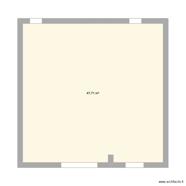 MAISON SOUIL. Plan de 1 pièce et 48 m2