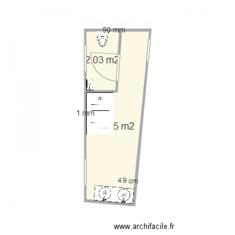 SALLE DE BAIN AMIS 2. Plan de 0 pièce et 0 m2